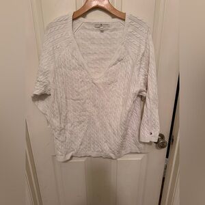 Tommy Hilfiger White Cable Knit sweater